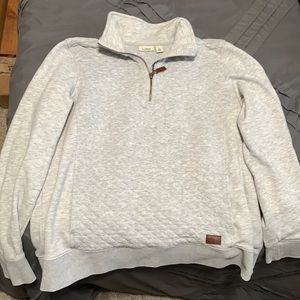 LL Bean Quilted Quarter Zip Pullover Size L